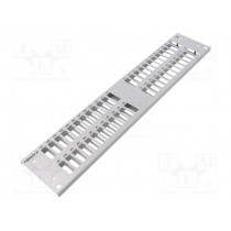 FB2045; Front panel; 2U; Panel colour: grey; V: double; FIBRAIN