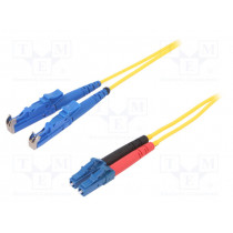 G-LC-E2-S-003.0-DX-A-18-Y; Fiber patch cord; E2/UPC,LC/UPC; 3m; Optical fiber: 9/125um; FIBRAIN