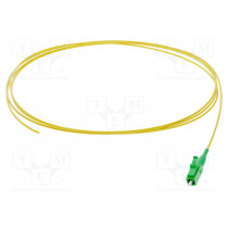 G-LCA-XX-S-002.0-P9-A-09-Y; Optic fiber pigtail; LC/APC; 2m; Optical fiber: 900um; yellow; FIBRAIN