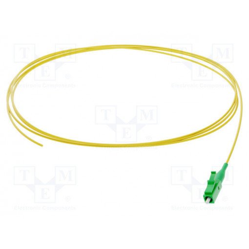 G-LCA-XX-S-001.0-P9-A-09-Y; Optic fiber pigtail; LC/APC; 1m; Optical fiber: 900um; yellow; FIBRAIN