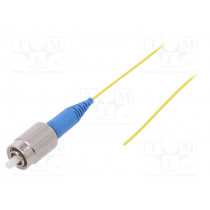 G-FC-XX-S-001.0-P9-A-09-Y; Optic fiber pigtail; FC/UPC; 1m; Optical fiber: 900um; yellow; FIBRAIN