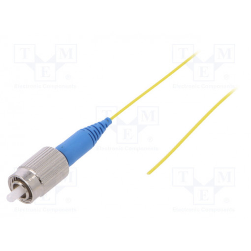 G-FC-XX-S-001.0-P9-A-09-Y; Optic fiber pigtail; FC/UPC; 1m; Optical fiber: 900um; yellow; FIBRAIN