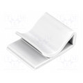 ; Self-adhesive cable holder; PVC; light grey; FIX&FASTEN ; Self-adhesive cable holder; PVC; light grey; FIX&FASTEN