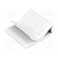 ; Self-adhesive cable holder; PVC; light grey; FIX&FASTEN ; Self-adhesive cable holder; PVC; light grey; FIX&FASTEN