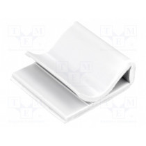 ; Self-adhesive cable holder; PVC; light grey; FIX&FASTEN