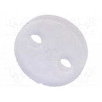 FIX-LED-1; Spacer sleeve; LED; Øout: 5mm; ØLED: 5mm; L: 1mm; natural; UL94V-2; FIX&FASTEN