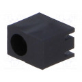 FIX-LED-301A; LED housing; 3mm; polyamide; angular; black; UL94V-2; H: 7.4mm; FIX&FASTEN