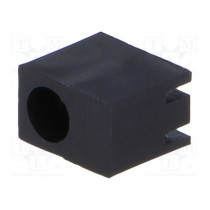 FIX-LED-301A; LED housing; 3mm; polyamide; angular; black; UL94V-2; H: 7.4mm; FIX&FASTEN