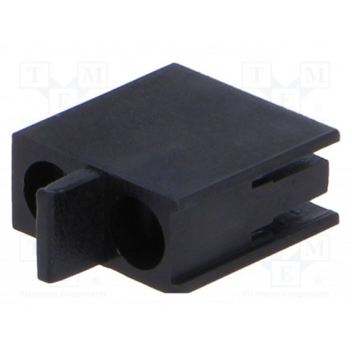 FIX-LED-305; LED housing; 3mm; polyamide; angular; black; UL94V-2; H: 10mm; FIX&FASTEN