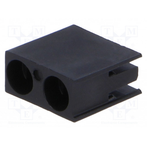 FIX-LED-306; LED housing; 3mm; polyamide; angular; black; UL94V-2; H: 9.7mm; FIX&FASTEN