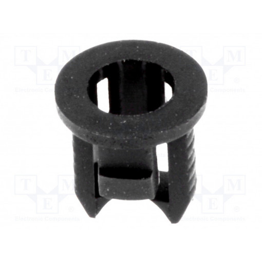 FIX-LED3-1; LED holder; 3mm; one-piece; black; UL94V-2; L: 5.6mm; Mat: polyamide; FIX&FASTEN FIX-LED3-1; LED holder; 3mm; one-piece; black; UL94V-2; L: 5.6mm; Mat: polyamide; FIX&FASTEN