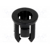 FIX-LED3-6; LED holder; 3mm; one-piece; black; UL94V-2; L: 6.4mm; Mat: polyamide; FIX&FASTEN FIX-LED3-6; LED holder; 3mm; one-piece; black; UL94V-2; L: 6.4mm; Mat: polyamide; FIX&FASTEN