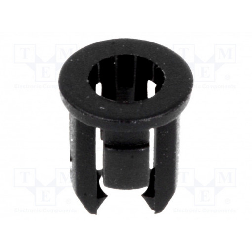 FIX-LED3-6; LED holder; 3mm; one-piece; black; UL94V-2; L: 6.4mm; Mat: polyamide; FIX&FASTEN FIX-LED3-6; LED holder; 3mm; one-piece; black; UL94V-2; L: 6.4mm; Mat: polyamide; FIX&FASTEN