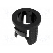FIX-LED5-1; LED holder; 5mm; one-piece; black; UL94V-2; L: 7.1mm; Mat: polyamide; FIX&FASTEN FIX-LED5-1; LED holder; 5mm; one-piece; black; UL94V-2; L: 7.1mm; Mat: polyamide; FIX&FASTEN