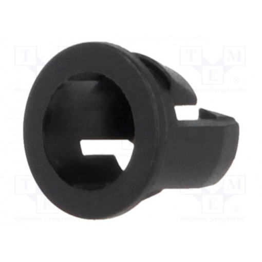 FIX-LED5-13; LED holder; 5mm; one-piece; black; UL94V-2; L: 6.9mm; Mat: polyamide; FIX&FASTEN FIX-LED5-13; LED holder; 5mm; one-piece; black; UL94V-2; L: 6.9mm; Mat: polyamide; FIX&FASTEN