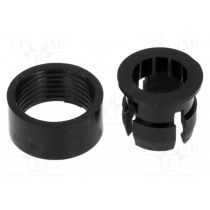 FIX-LED5-2; LED holder; 5mm; two-piece; black; UL94V-2; L: 6.7mm; Mat: polyamide; FIX&FASTEN FIX-LED5-2; LED holder; 5mm; two-piece; black; UL94V-2; L: 6.7mm; Mat: polyamide; FIX&FASTEN