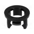 FIX-LED5-6; LED holder; 5mm; one-piece; black; UL94V-2; L: 6.1mm; Mat: polyamide; FIX&FASTEN FIX-LED5-6; LED holder; 5mm; one-piece; black; UL94V-2; L: 6.1mm; Mat: polyamide; FIX&FASTEN