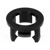 FIX-LED5-6; LED holder; 5mm; one-piece; black; UL94V-2; L: 6.1mm; Mat: polyamide; FIX&FASTEN FIX-LED5-6; LED holder; 5mm; one-piece; black; UL94V-2; L: 6.1mm; Mat: polyamide; FIX&FASTEN