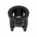 FIX-LED5-9; LED holder; 5mm; one-piece; black; UL94V-2; L: 8mm; Mat: polyamide; FIX&FASTEN FIX-LED5-9; LED holder; 5mm; one-piece; black; UL94V-2; L: 8mm; Mat: polyamide; FIX&FASTEN