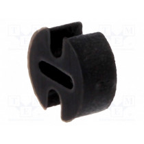 FIX-LEDH-2; Spacer sleeve; LED; Øout: 4.5mm; ØLED: 3mm; L: 2mm; black; UL94V-2; FIX&FASTEN