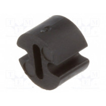 FIX-LEDH-3; Spacer sleeve; LED; Øout: 4.5mm; ØLED: 3mm; L: 3mm; black; UL94V-2; FIX&FASTEN