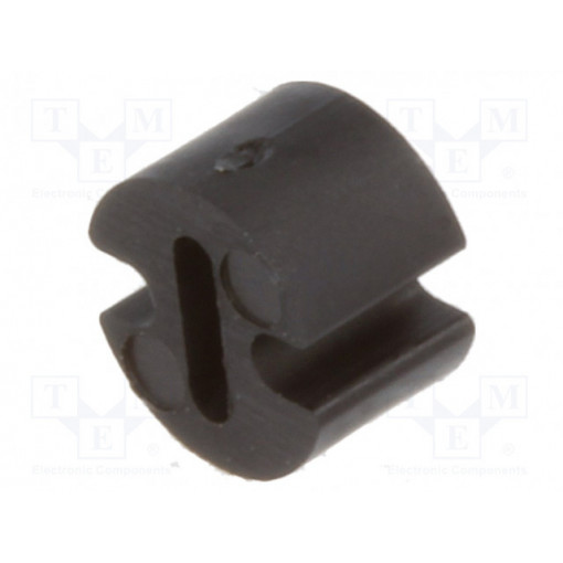 FIX-LEDH-3; Spacer sleeve; LED; Øout: 4.5mm; ØLED: 3mm; L: 3mm; black; UL94V-2; FIX&FASTEN