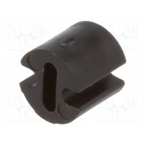 FIX-LEDH-4; Spacer sleeve; LED; Øout: 4.5mm; ØLED: 3mm; L: 4mm; black; UL94V-2; FIX&FASTEN