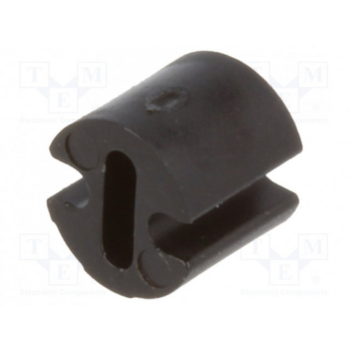 FIX-LEDH-4; Spacer sleeve; LED; Øout: 4.5mm; ØLED: 3mm; L: 4mm; black; UL94V-2; FIX&FASTEN