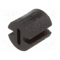 FIX-LEDH-4.5; Spacer sleeve; LED; Øout: 4.5mm; ØLED: 3mm; L: 4.5mm; black; UL94V-2; FIX&FASTEN