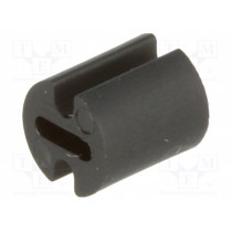 FIX-LEDH-5; Spacer sleeve; LED; Øout: 4.5mm; ØLED: 3mm; L: 5mm; black; UL94V-2; FIX&FASTEN