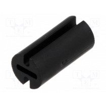 FIX-LEDH-9; Spacer sleeve; LED; Øout: 4.5mm; ØLED: 3mm; L: 9mm; black; UL94V-2; FIX&FASTEN