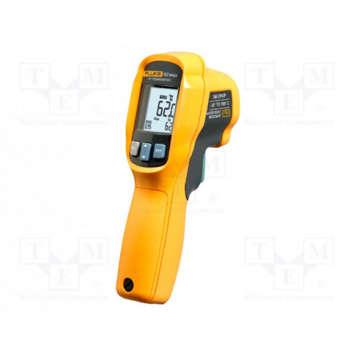 FLUKE 62 MAX; Infrared thermometer; LCD,with a backlit; -30÷500°C; ε: 0,1÷1; FLUKE FLUKE 62 MAX; Infrared thermometer; LCD,with a backlit; -30÷500°C; ε: 0,1÷1; FLUKE
