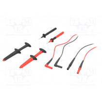 FLUKE TL220-1; Test acces: kit; 1kV; 10A; Wire insul.mat: silicone; red and black; FLUKE