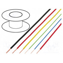 FLRY-B10.00-BK; Wire; FLRY-B; stranded; Cu; 10mm2; PVC; black; 60V; 100m; Class: 5; BQ CABLE