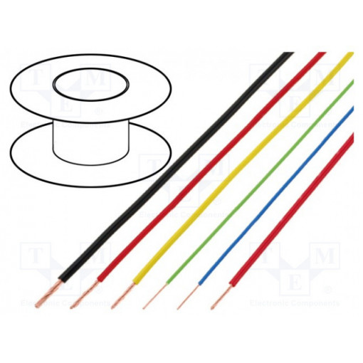 FLRY-B10.00-BK; Wire; FLRY-B; stranded; Cu; 10mm2; PVC; black; 60V; 100m; Class: 5; BQ CABLE