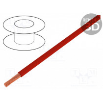FLRYW-B0.50-RD; Wire; FLRYW-B; stranded; Cu; 0.5mm2; PVC; red; 60V; 100m; Class: 5; BQ CABLE