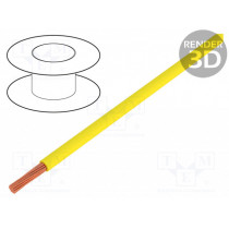 FLRYW-B0.75-YL; Wire; FLRYW-B; stranded; Cu; 0.75mm2; PVC; yellow; 60V; 100m; Class: 5; BQ CABLE