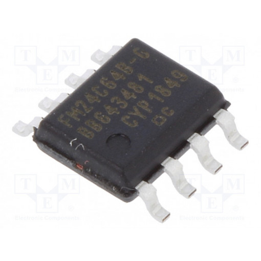 FM24C64B-G; FRAM memory; I2C; 8kx8bit; 4.5÷5.5VDC; 1MHz; SO8; serial; CYPRESS FM24C64B-G; FRAM memory; I2C; 8kx8bit; 4.5÷5.5VDC; 1MHz; SO8; serial; CYPRESS