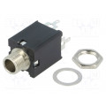 J/SKT S1VS/SBB; Socket; Jack 6,35mm; female; stereo; with double switch; straight; CLIFF J/SKT S1VS/SBB; Socket; Jack 6,35mm; female; stereo; with double switch; straight; CLIFF