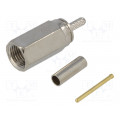 ; Plug; FME; male; straight; RG174; crimped; for cable; 