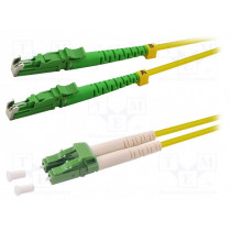 FP0EL00; Fiber patch cord; OS2; E2000/APC,LC/APC; 0.5m; LSZH; yellow; LOGILINK