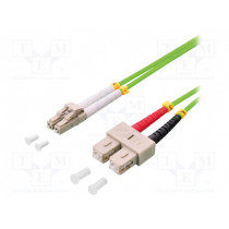 FP5LS10; Fiber patch cord; OM5; both sides,LC/UPC; 10m; LSZH; green; LOGILINK