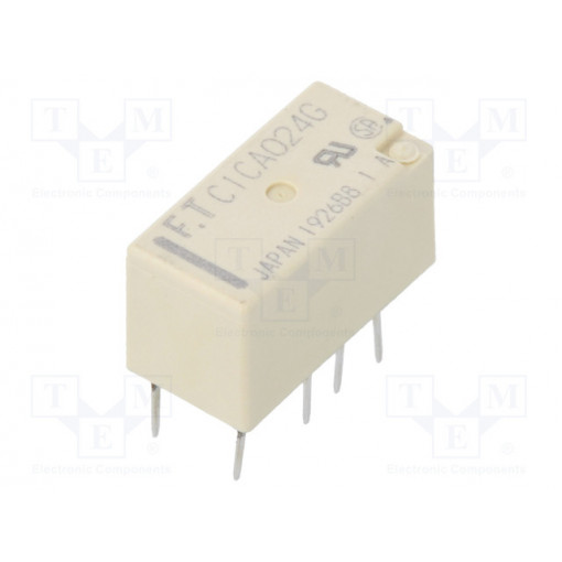 FTR-C1CA024G; Relay: electromagnetic; DPDT; Ucoil: 24VDC; 0.3A/125VAC; 1A/30VDC; FUJITSU