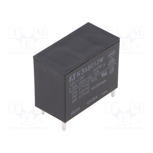 FTR-K3AB012W; Relay: electromagnetic; SPST-NO; Ucoil: 12VDC; 25A; Series: FTR-K3; FUJITSU