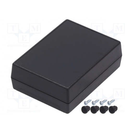 G1202B; Enclosure: multipurpose; X: 82mm; Y: 111mm; Z: 38mm; ABS; black; GAINTA