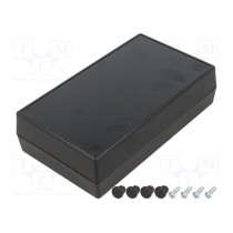 G1204B; Enclosure: multipurpose; X: 82mm; Y: 142mm; Z: 38mm; ABS; black; GAINTA