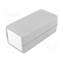 G412; Enclosure: with panel; X: 60mm; Y: 120mm; Z: 50mm; ABS; dark grey; GAINTA