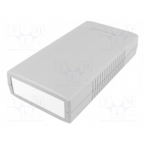 G421; Enclosure: with panel; X: 100mm; Y: 190mm; Z: 40mm; ABS; dark grey; GAINTA