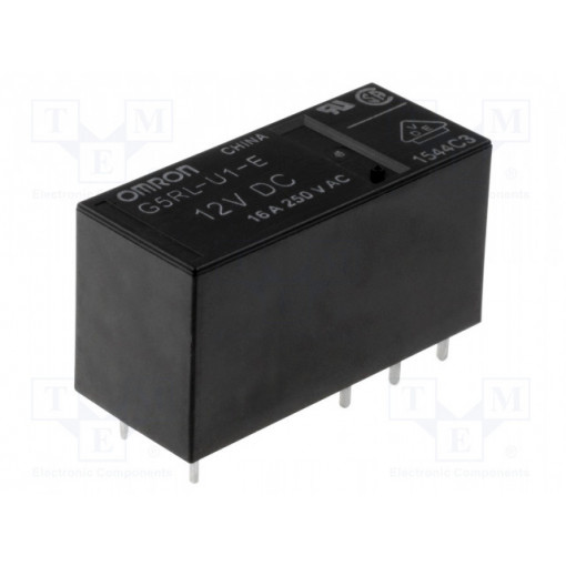G5RL-U1A-E-5DC; Relay: electromagnetic; SPST; Ucoil: 5VDC; 16A/250VAC; 16A/24VDC; OMRON