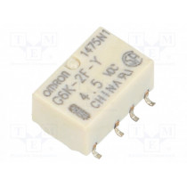 G6K-2F-Y 4.5VDC; Relay: electromagnetic; DPDT; Ucoil: 4.5VDC; 0.3A/125VAC; 1A/30VDC; OMRON OCB